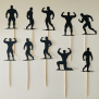 Male Bodybuilder Cupcake Topper
