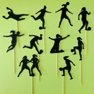 Woman Soccer Cupcake Topper