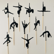 Pole Dance Cupcake Topper