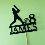 Personalized Cricket Cake Topper