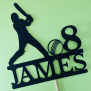 Personalized Cricket Cake Topper