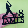 Personalized Cricket Cake Topper