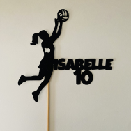 Personalized Netball Cake Topper