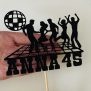 Personalized Retro Disco Cake Topper