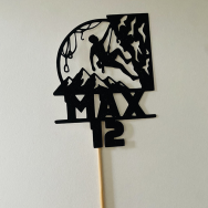 Personalized Rock Climbing Cake Topper