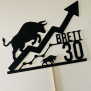 Personalized Stock Exchange Market Cake Topper