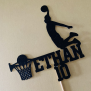 Personalized Basketball Cake Topper