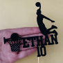 Personalized Basketball Cake Topper