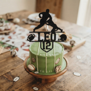 Personalized Rugby Cake Topper