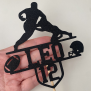 Personalized Rugby Cake Topper