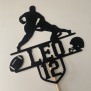 Personalized Rugby Cake Topper