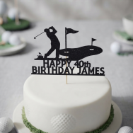 Personalized Golf Cake Topper