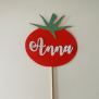 Personalized Tomato Cake Topper