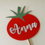 Personalized Tomato Cake Topper