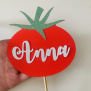 Personalized Tomato Cake Topper