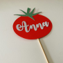 Personalized Tomato Cake Topper