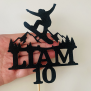 Personalized Snowboard Cake Topper