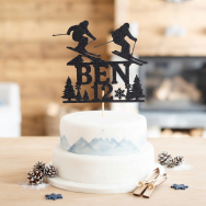 Personalized Ski Cake Topper