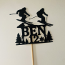 Personalized Ski Cake Topper
