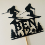Personalized Ski Cake Topper