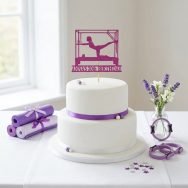 Personalized Pilates Pink Cake Topper