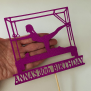 Personalized Pilates Pink Cake Topper