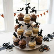Dirt Bike Cupcake Topper