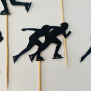 Speed Skating Cupcake Toppers