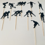 Speed Skating Cupcake Toppers